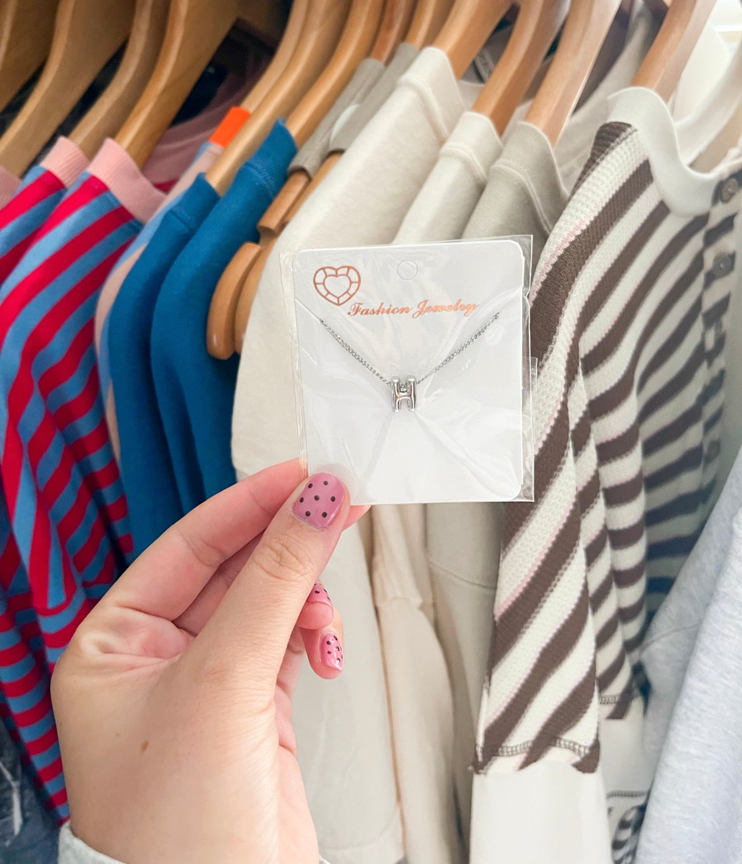 H silver bubble necklace ☻