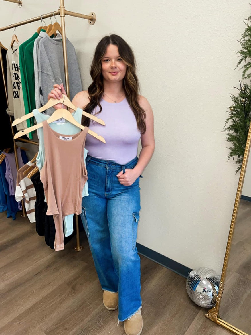 CREAM tank bodysuit {run big}