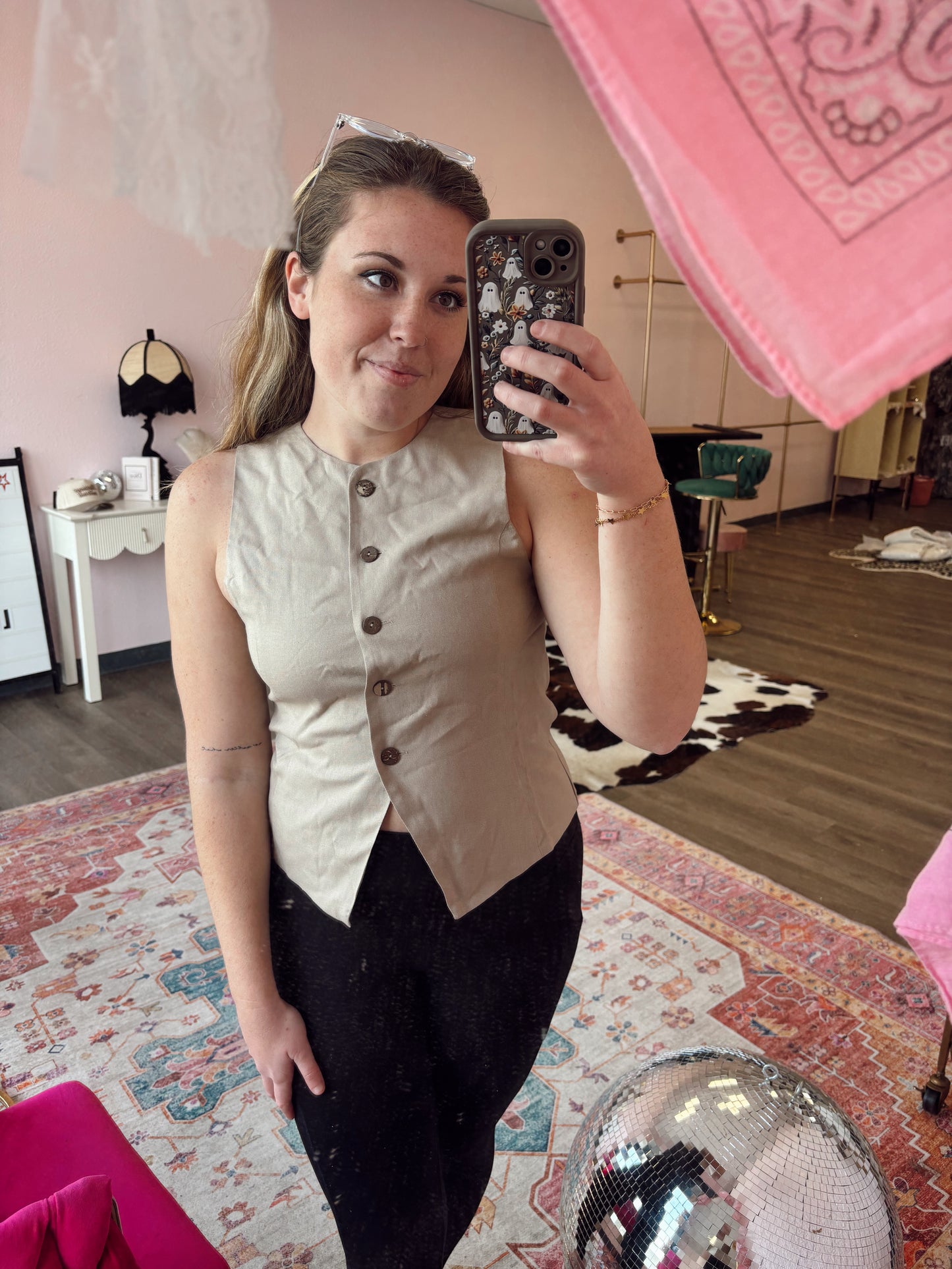 Mocha button vest ☻