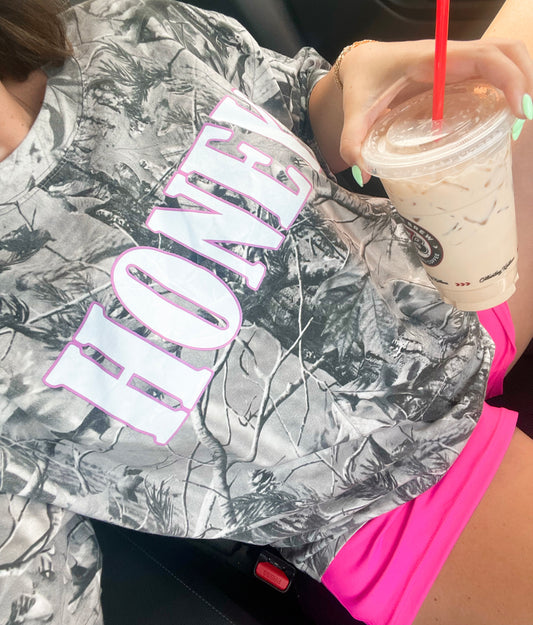 Honey grey camo tee ☻