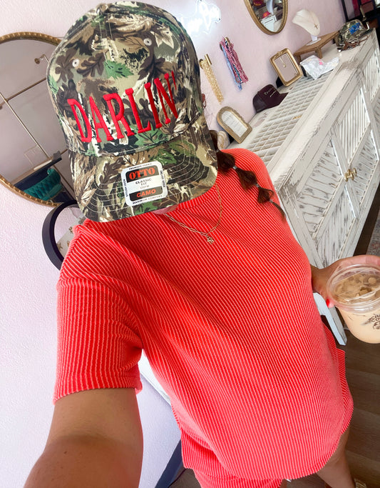 Dark camo embroidered hat ☻