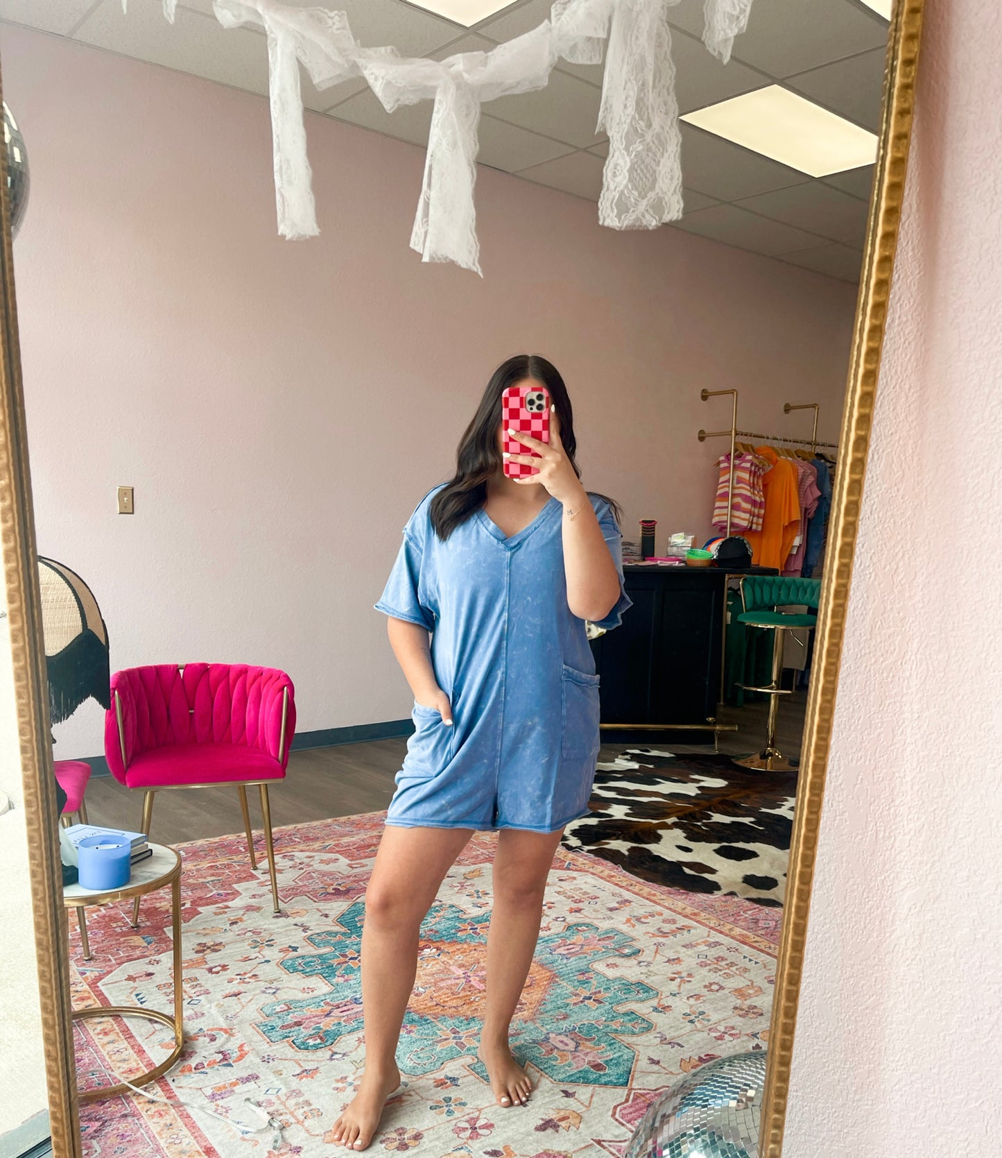 Denim blue oversized romper ☻
