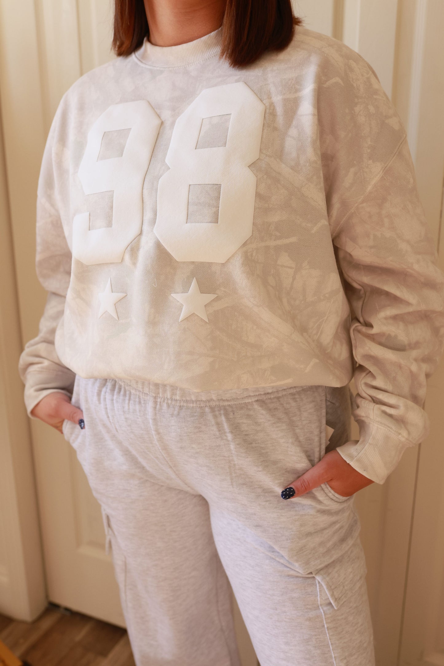 Grey straight leg sweatpants