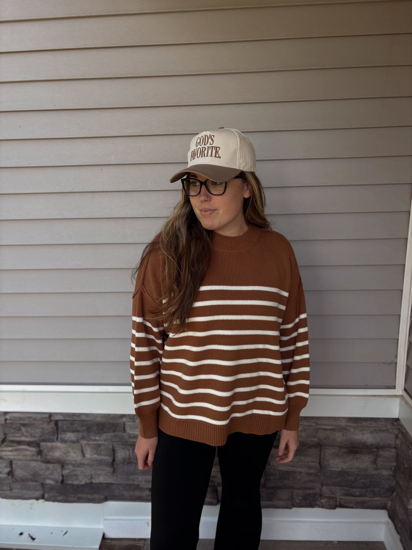 Neutral stripe sweater ☻