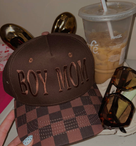 Boy mom embroidered hat