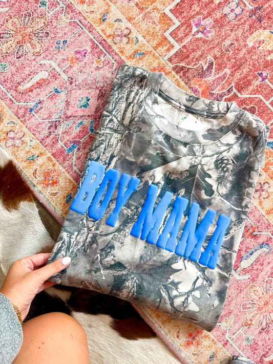 Boy mama grey camo tee ☻