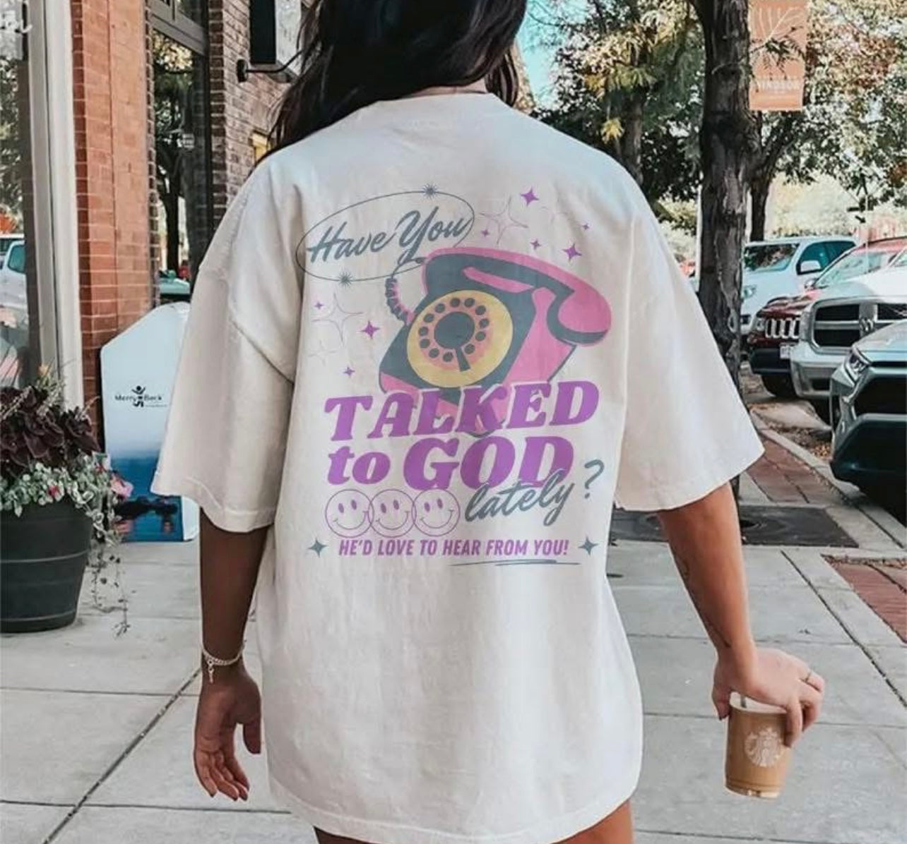 Talk to god graphic tee {comfort colors} ☻