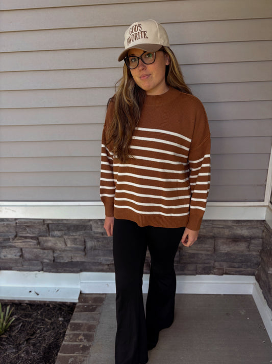 Neutral stripe sweater ☻