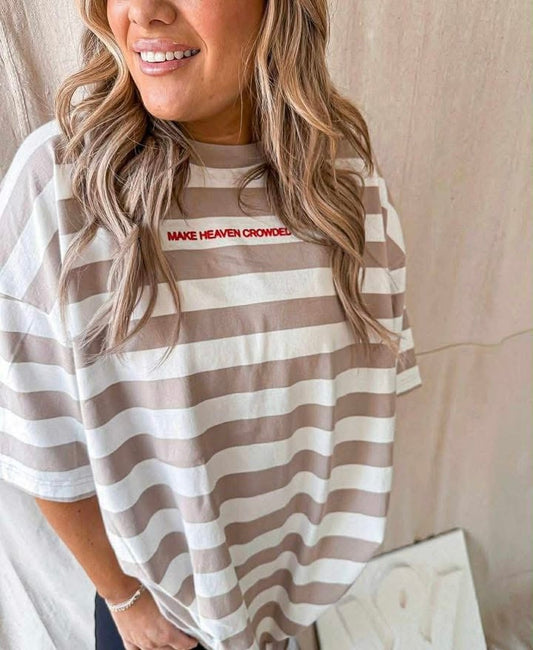 Stripe make heaven crowded tee