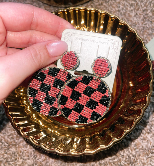 Checker earrings ☻