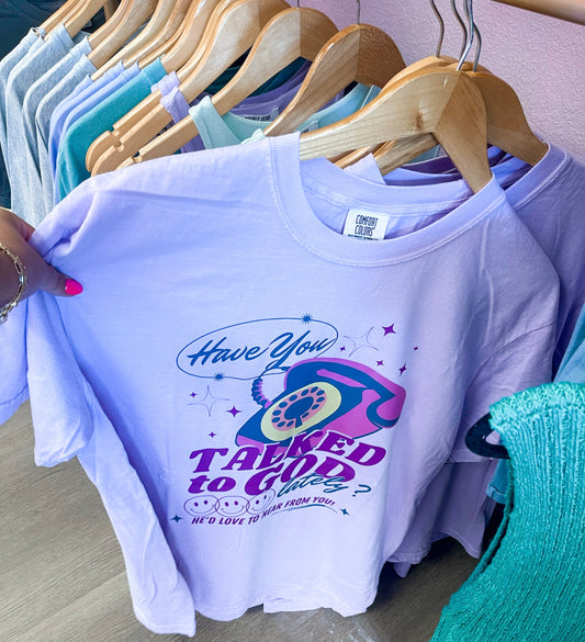 Talk to god graphic tee {comfort colors} ☻