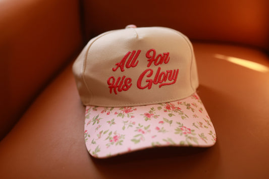 All for his glory floral hat